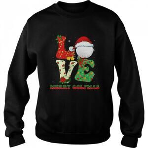 Love Santa Golf Merry Golfmas Christmas Sweatshirt